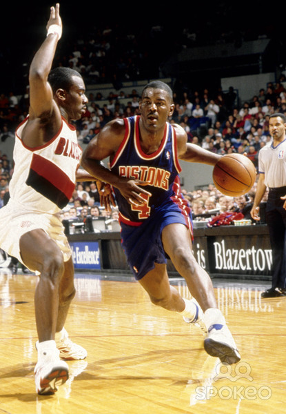 joe dumars #4 blue jersey